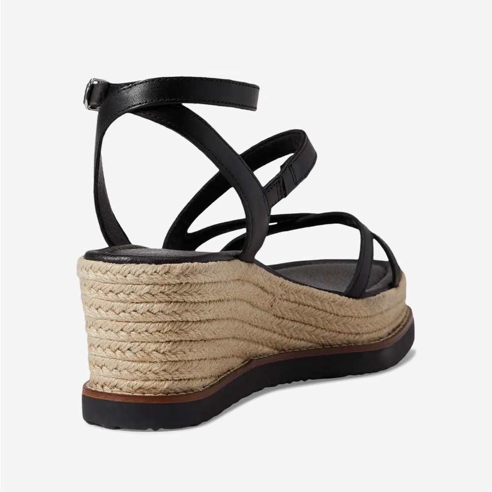 NIB Lucky Brand Black Espadrille Wedge Carolie Sandals Sz 8.5 - Picture 5 of 9